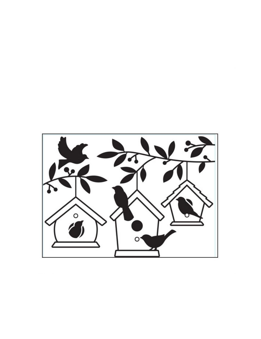 Die classeur d'embossage maisons d'oiseaux dans les arbres