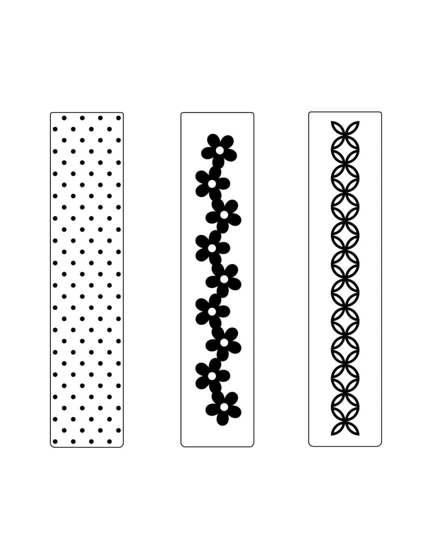 Set de 3 classeurs d'embossage "pois" ARTEMIO