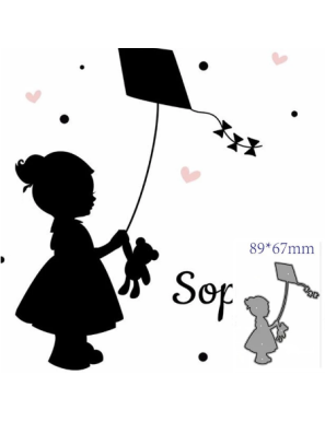 Die petite fille et son cerf volant