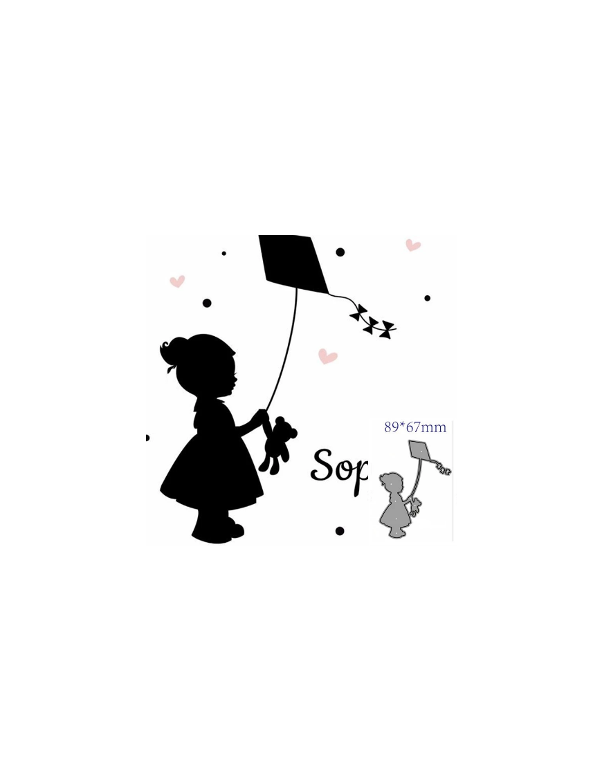 Die petite fille et son cerf volant