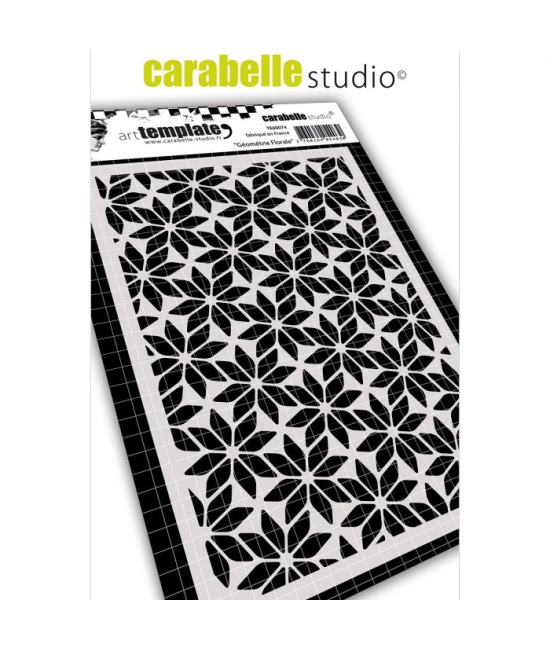 Pochoir art template fleurs géométriques - Carabelle studio