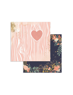 Pochette de 22 feuilles recto verso Love story Stamperia