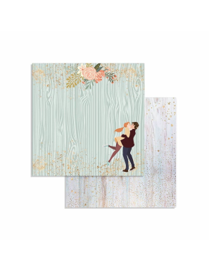 Pochette de 22 feuilles recto verso Love story Stamperia