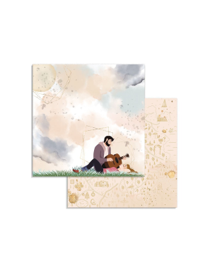 Pochette de 22 feuilles recto verso Love story Stamperia