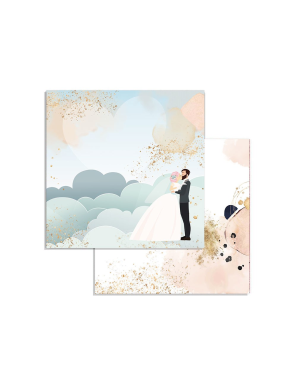 Pochette de 22 feuilles recto verso Love story Stamperia