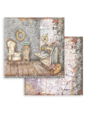 Pochette de 10 feuilles recto verso Lady vagabond lifestyle Stamperia