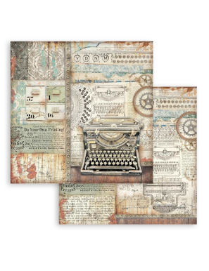 Pochette de 10 feuilles recto verso Lady vagabond lifestyle Stamperia