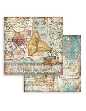 Pochette de 10 feuilles recto verso Lady vagabond lifestyle Stamperia