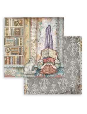 Pochette de 10 feuilles recto verso Lady vagabond lifestyle Stamperia