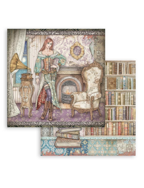 Pochette de 10 feuilles recto verso Lady vagabond lifestyle Stamperia