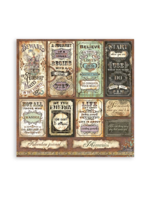 Pochette de 10 feuilles recto verso Lady vagabond lifestyle Stamperia