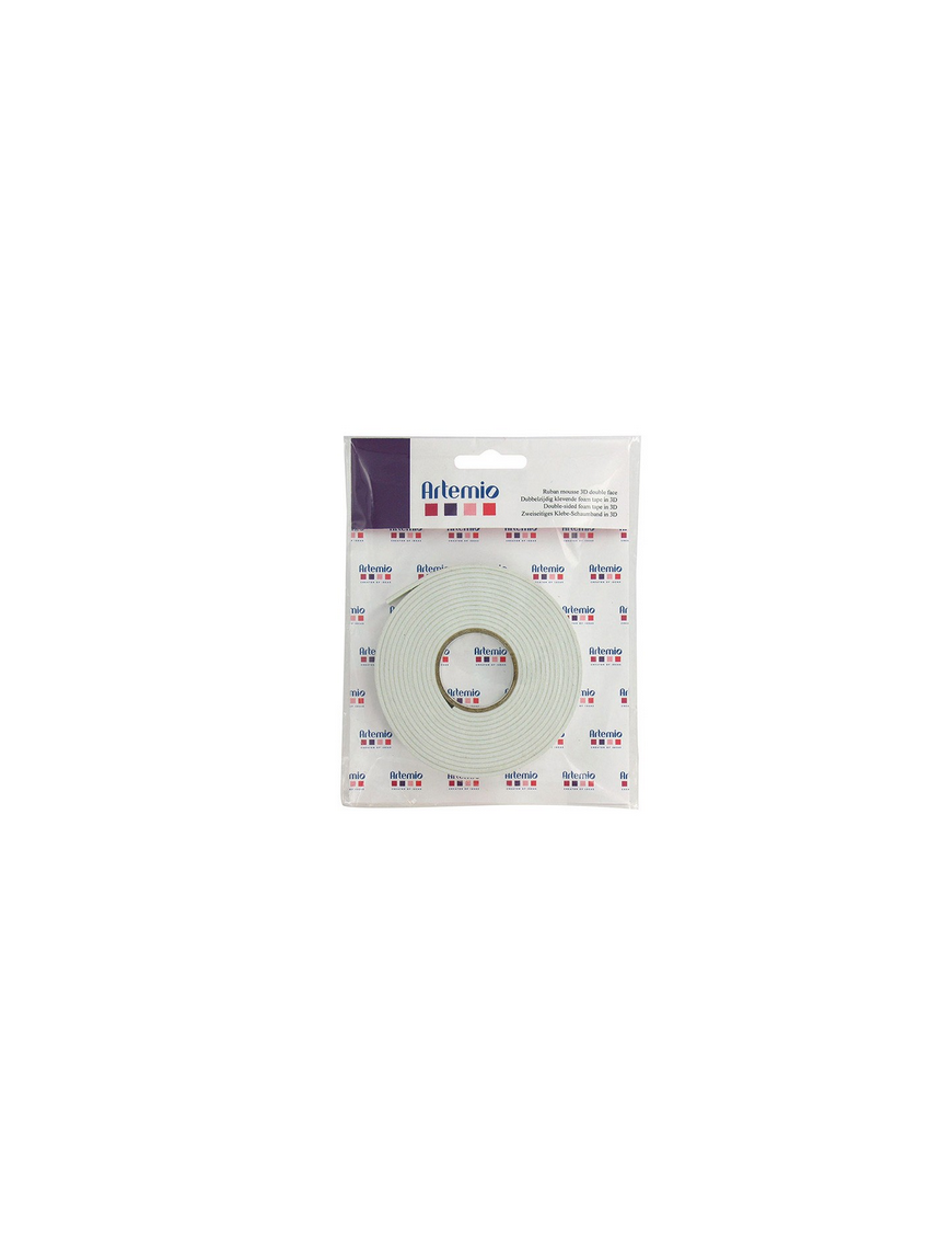 Ruban Adhésif Double Face Mousse Noir 15mm X 30m - Extra Fort, Haute Adhérence - Pour Fixation Solide