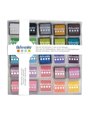 Set de 25 encreurs 3cm x 3cm ARTEMIO