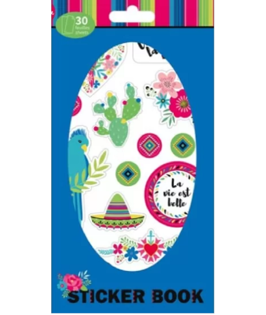 Livret de 30 feuilles de stickers "Viva la vida" ARTEMIO