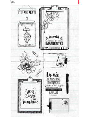 Tampons transparents "Je profites de la vie"