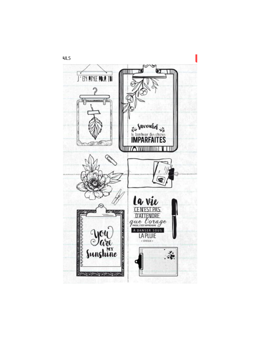 Tampons transparents "Je profites de la vie"