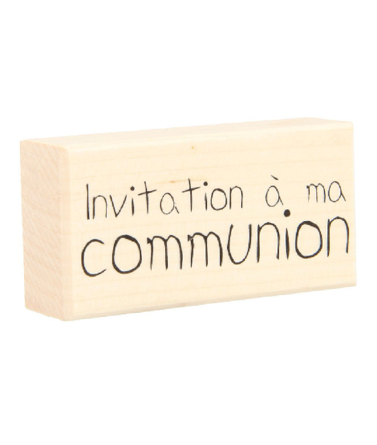 Tampon bois ARTEMIO "Invitation à ma communion"