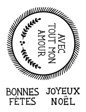 Tampons transparents couronne Joyeux Noël ARTEMIO