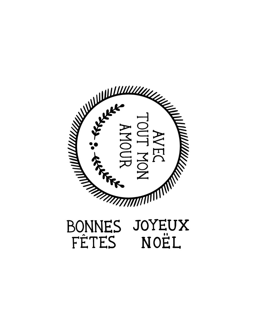 Tampons transparents couronne Joyeux Noël ARTEMIO