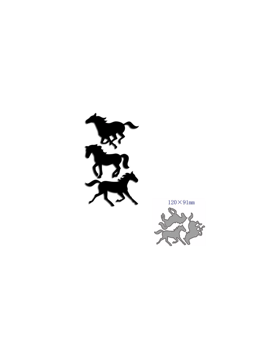 Dies chevaux en pleine course