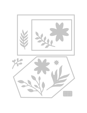 12 dies Sizzix thinlits geo floral frame