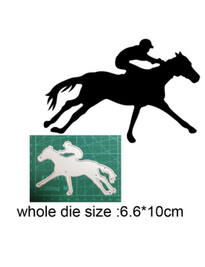 Die cheval au galop avec son cavalier