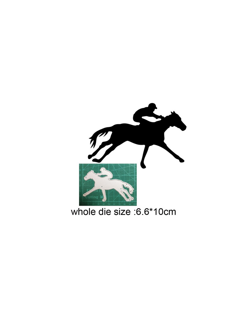 Die cheval au galop avec son cavalier