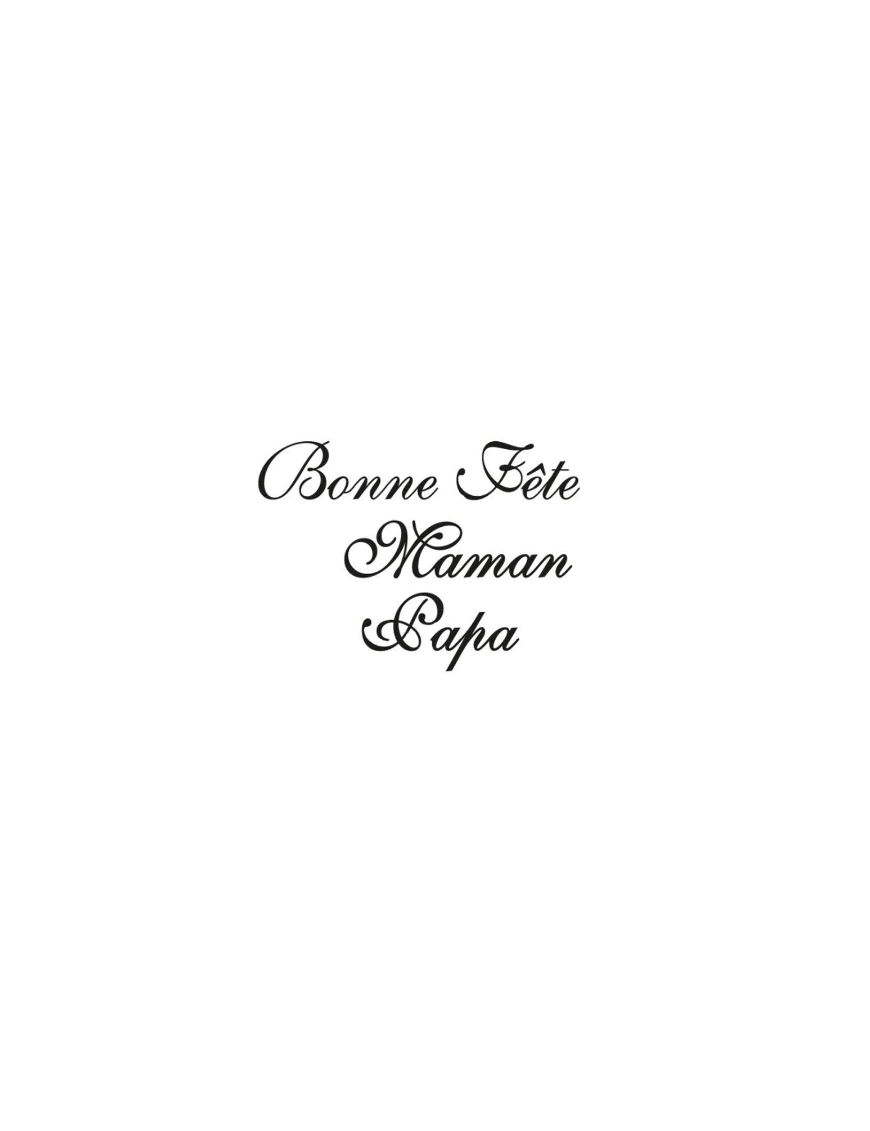 Dies texte "Bonne fête papa - maman"