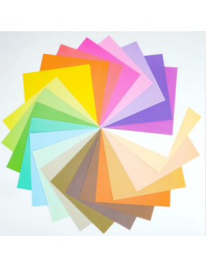 Pochette de 72 feuilles unies 15,25cm x 15,25cm Dovecraft