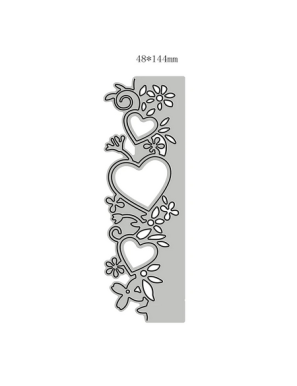 Die de bordure - fleurs et coeurs