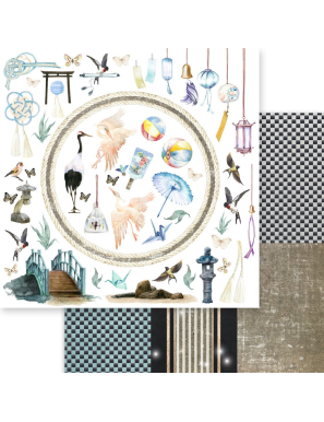 Pochette de 12 feuilles Moon Bunny Dream Azuka Studio