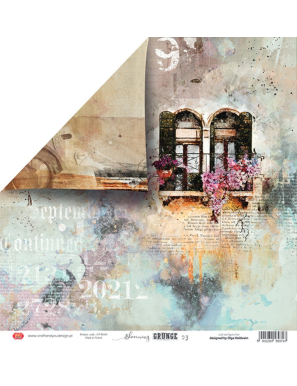 Pochette de 12 feuilles Blooming Grunge Craft and you design