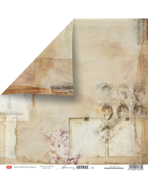 Pochette de 12 feuilles Blooming Grunge Craft and you design