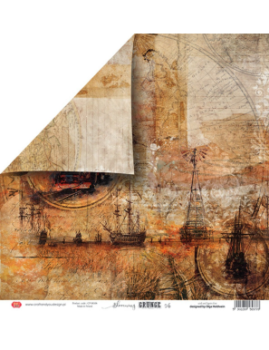 Pochette de 12 feuilles Blooming Grunge Craft and you design