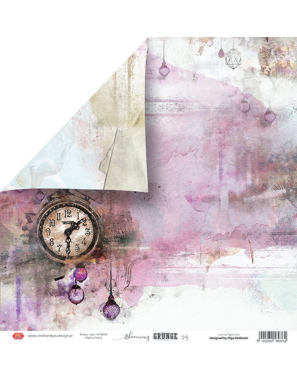 Pochette de 12 feuilles Blooming Grunge Craft and you design