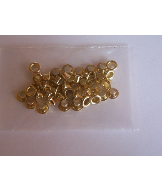 40 oeillets 1/8" couleur or