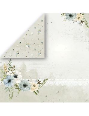 Pochette de 12 feuilles recto verso Morning mist Craft and you design