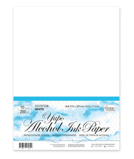 10 feuilles blanches Yupo COUTURE CREATIONS
