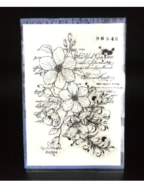 Tampon transparent de fond floral