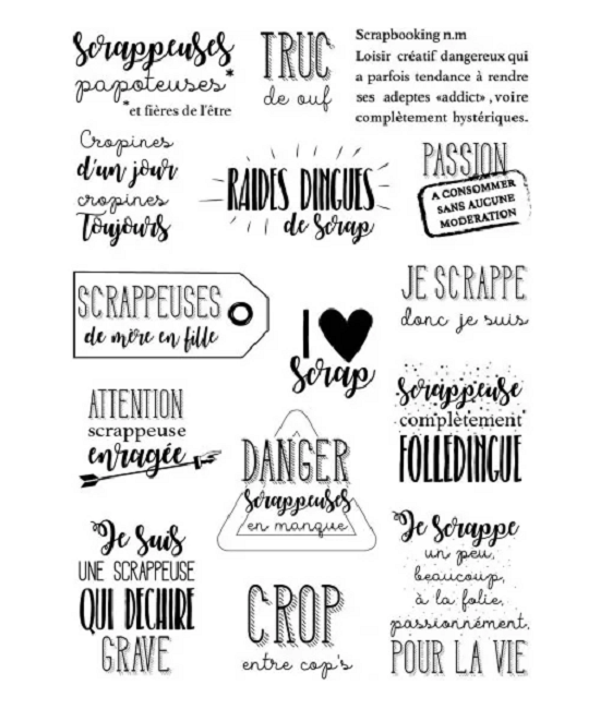 Tampons transparents Fan de scrap