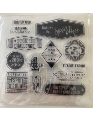Tampons transparents "le sport c'est ma passion"