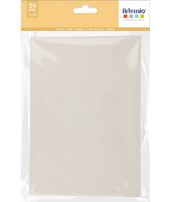 50 menus blanc A5 ARTEMIO