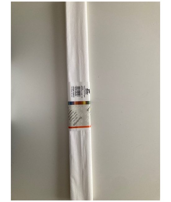 Papier crépon blanc 50cm x 2,5m STAUFEN