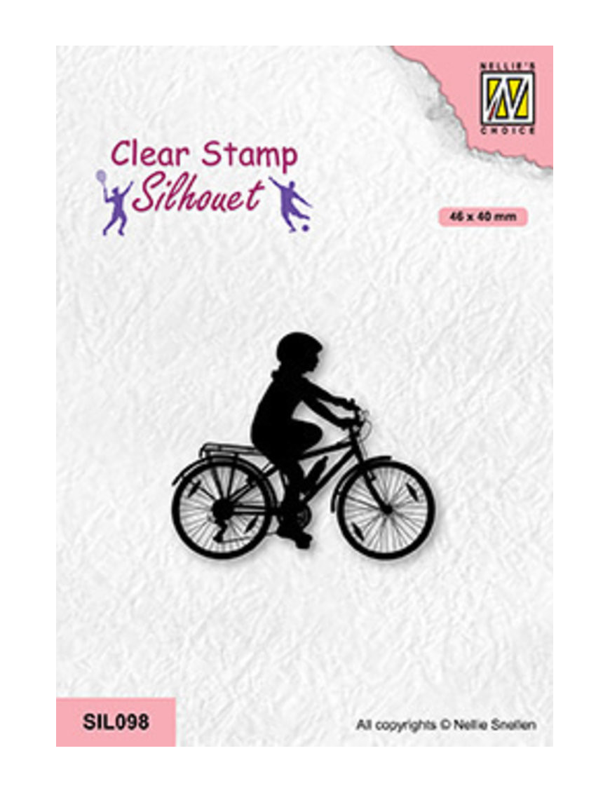 Tampon transparent petite fille sur son vélo NELLIE SNELLEN
