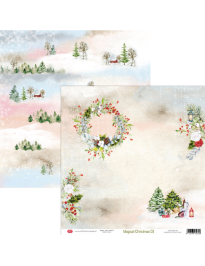 Bloc de 12 feuilles recto verso Magical Christmas CRAFT AND YOU DESIGN