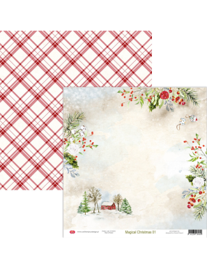 Bloc de 12 feuilles recto verso Magical Christmas CRAFT AND YOU DESIGN