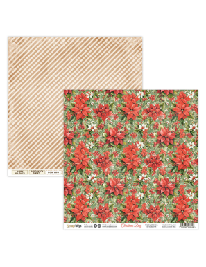 Pochette de 12 feuilles recto verso Christmas day Scrapboys