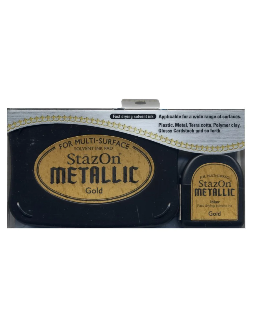 Encre Stazon métallic doré