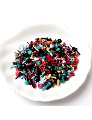 50 Attaches parisiennes rondes couleurs vives