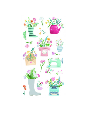 Stickers transparents life is sample fleurs ARTEMIO
